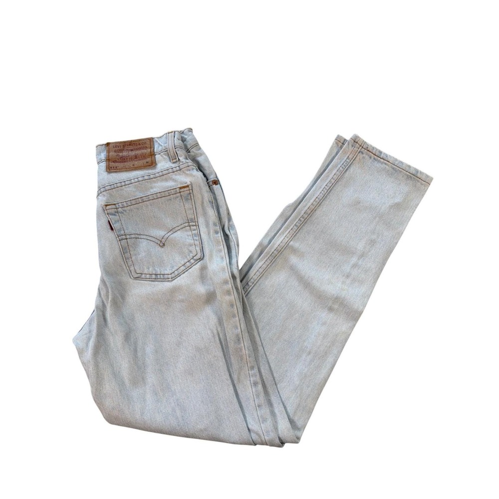 Levi's Jeans Women 7 Light Wash 512 Slim Fit Tapered Leg High Rise Denim VTG 90